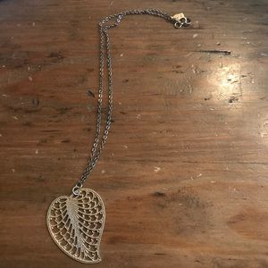 Gold leaf necklace